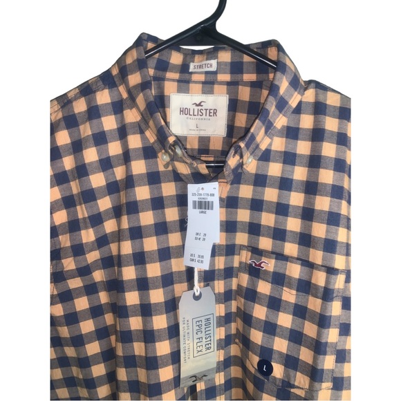 Hollister, Stretch, Button Front Shirt, Men’s, Size Large - Picture 2 of 7